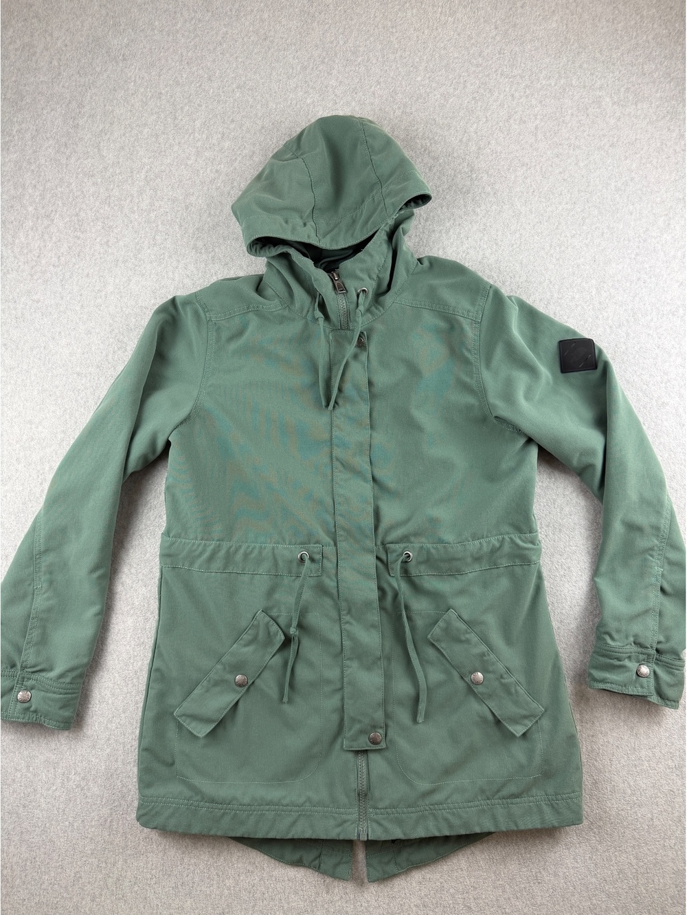 North Face Women's Green Nylon lightweight Parka Jacket Large